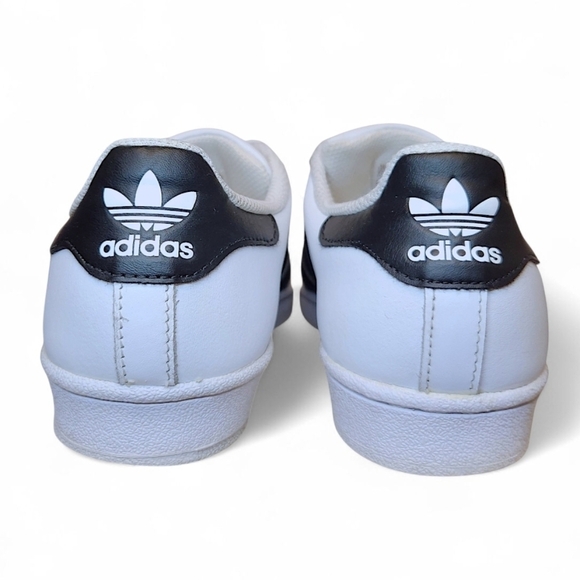 Adidas Women's Superstar White and Black Sneakers - Picture 7 of 12